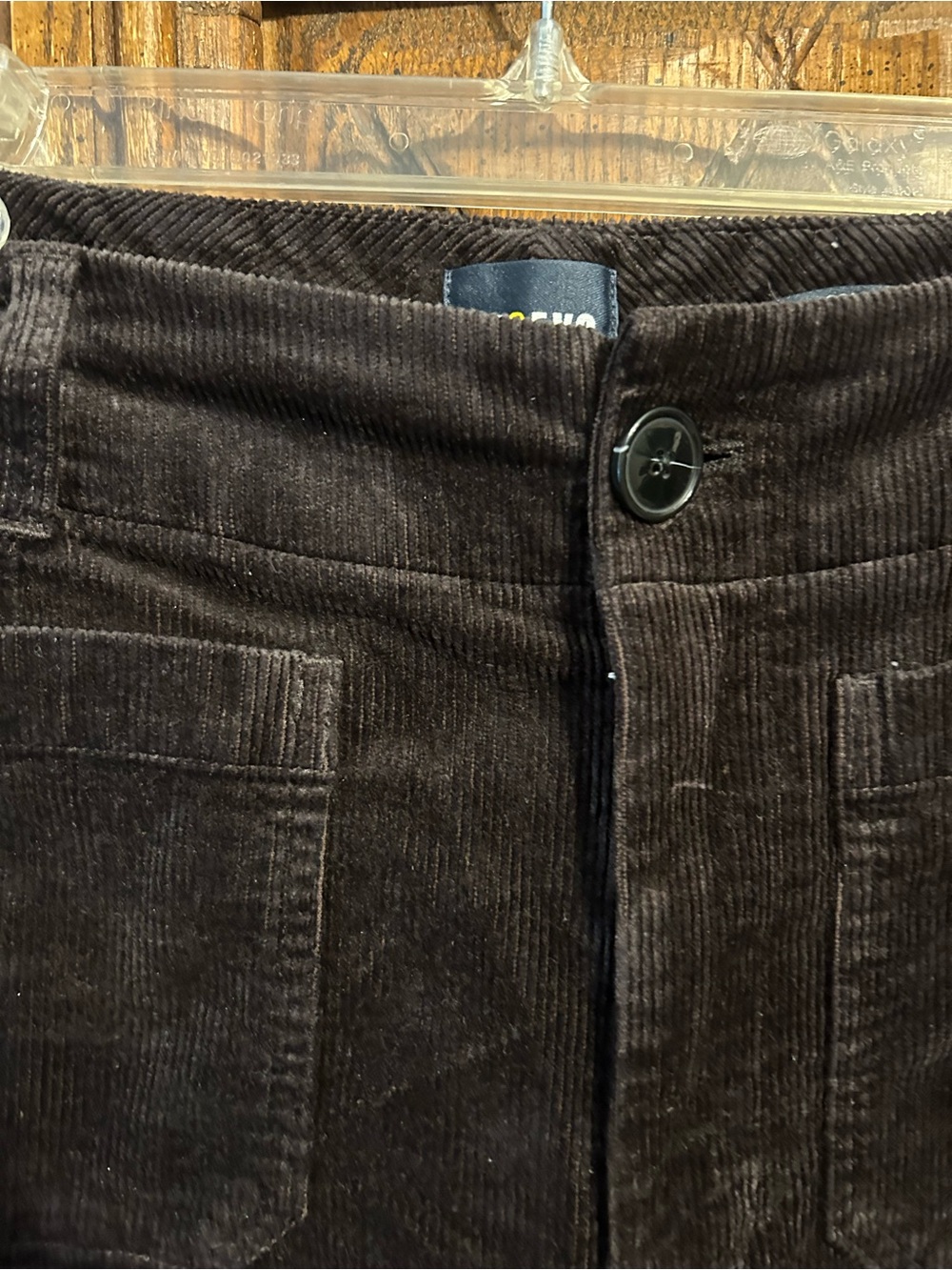 Maeve High-Rise Wide-Leg Corduroy Pants in Olive - Picture 4 of 5